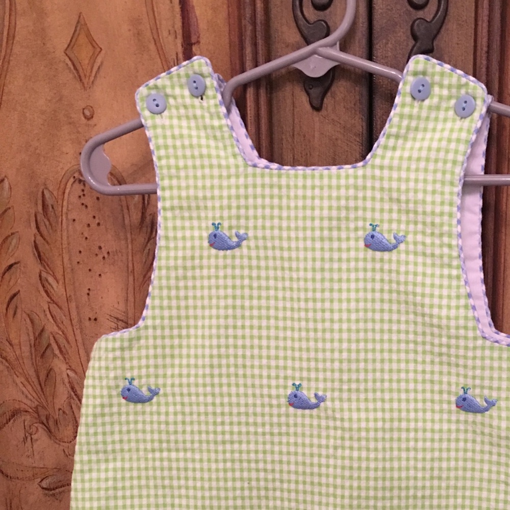 Anavini hand smocked shortall